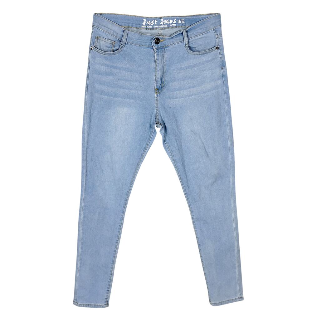 Just Jeans Light Blue Stretchy Skinny Jeans Size 11/12 High Rise Cotton Blend